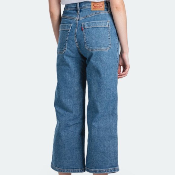 LEVI'S Mile High High Rise Cropped Wide Leg Jeans - Picture 2 of 8